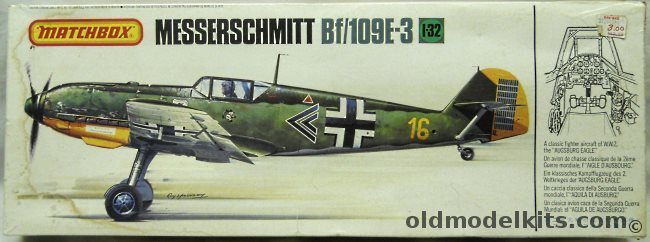 Matchbox 1/32 Messerschmitt Bf-109 E3/4 Emil - Adolf Galland JG26 / Slovakian Air Force JG52 1942 / 3/4 JG2 'Richthofen' France 1940, PK-502 plastic model kit